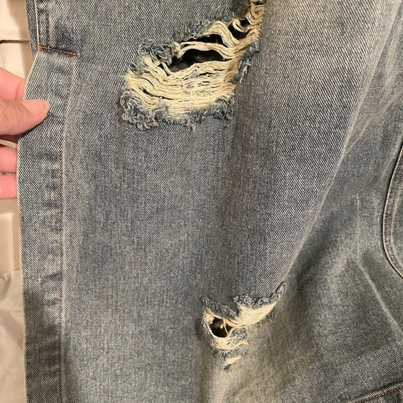 Jaded gypsy jewel distressed denim light wash skirt - Picture 2 of 13